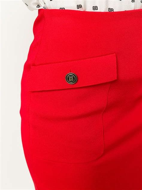 givenchy patch pocket pencil skirt|givenchy leather skirt.